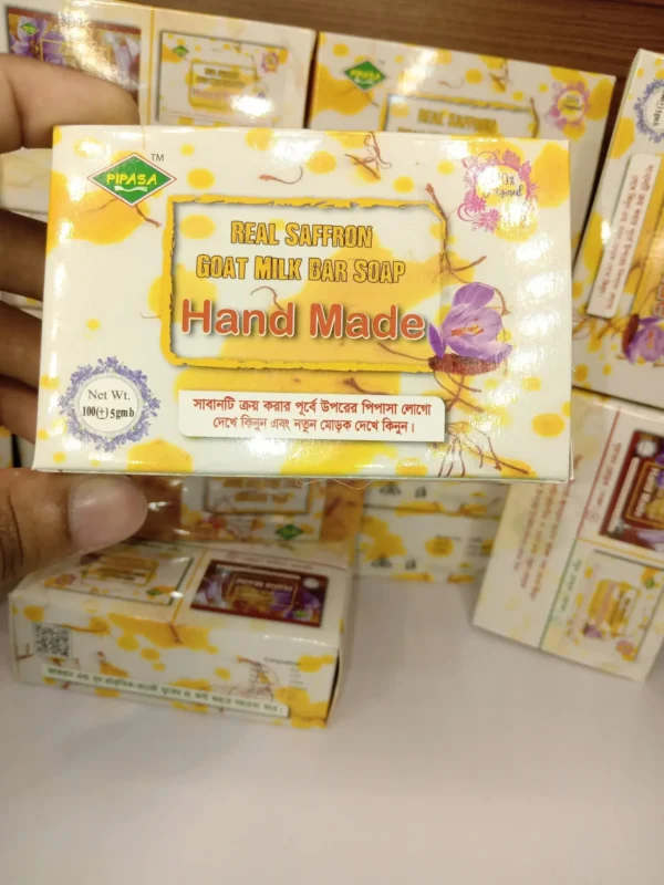 Luxury Goat Milk Soap Enriched with Real Saffron - Image 3
